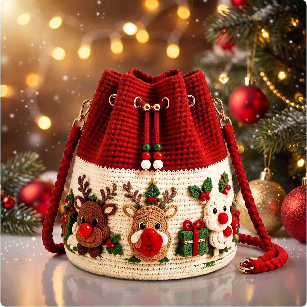 Merry Little Christmas Crochet Bag 🎄