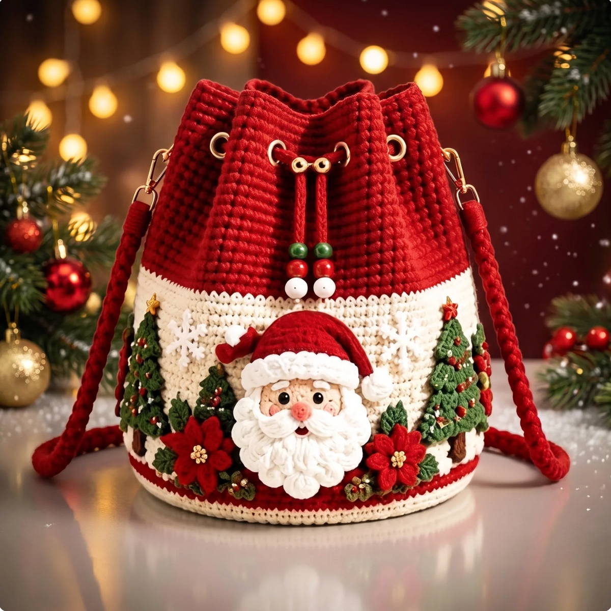 Merry Little Christmas Crochet Bag 🎄